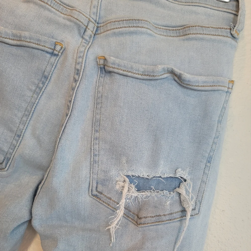 AGOLDE NICO HIGH RISE DISTRESSED JEANS LIGHT WASH WOMEN'S JEANS 25 - Picture 7 of 16